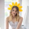Amosfun Sunflower Headband - Yellow Costume Headwear, Plastic Sunflower Headband for Women, Girls Hair Hoop for Party, Carnival, Birthday, Halloween, Fancy Dress, Cosplay, Stage Performance view 4