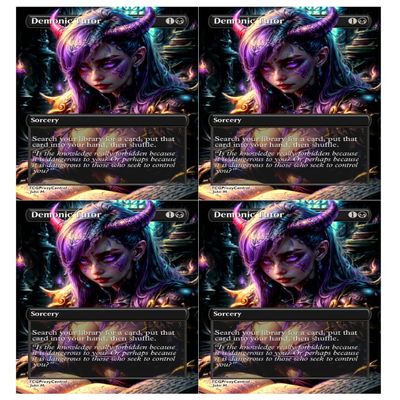 4X | Demonic Tutor #2 | Anime | Full Art | (Non Foil)