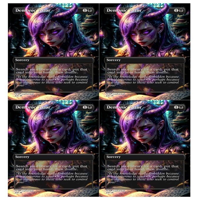 4x | Demonic Tutor #2 | Anime | Full Art | Foil or Non-Foil (Foil)