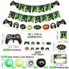 Video Game Party Decorations - 8th Birthday Decorations for Boys, HAPPY BIRTHDAY Banner, Video Game Tablecloth, Gaming Pattern Balloons, Controller Balloons, Gaming Hanging Sign, Gaming Birthday Party view 3
