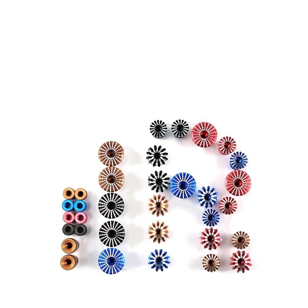 3D M4 4mm CNC Aluminum Gimbal Stick Ends Transmitter Stick Anti-Slipping Cap(Lotus- Red)
