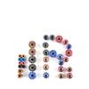 3D M4 4mm CNC Aluminum Gimbal Stick Ends Transmitter Stick Anti-Slipping Cap(Grand Lotus -Red) view 1