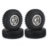 4PCS 1.9 Inch Deadlock Wheel Rim Tires Cutter Diameter 102mm Aluminum Alloy Wheel Rim 1/10 RC Crawler Car Axial for for Traxxas TRX-4 Modification Accessories (Color : C ABS Rim) view 1