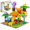 Kids Marble Run Building Block Dinosaur, Montessori Learning Resources STEM Toy Bricks Maze Puzzle Set Race Track Compatible with Major Brands for Age 3 4 5 6 7 8+ Boys Girls Birthdays view 1