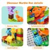 Kids Marble Run Building Block Dinosaur, Montessori Learning Resources STEM Toy Bricks Maze Puzzle Set Race Track Compatible with Major Brands for Age 3 4 5 6 7 8+ Boys Girls Birthdays view 2