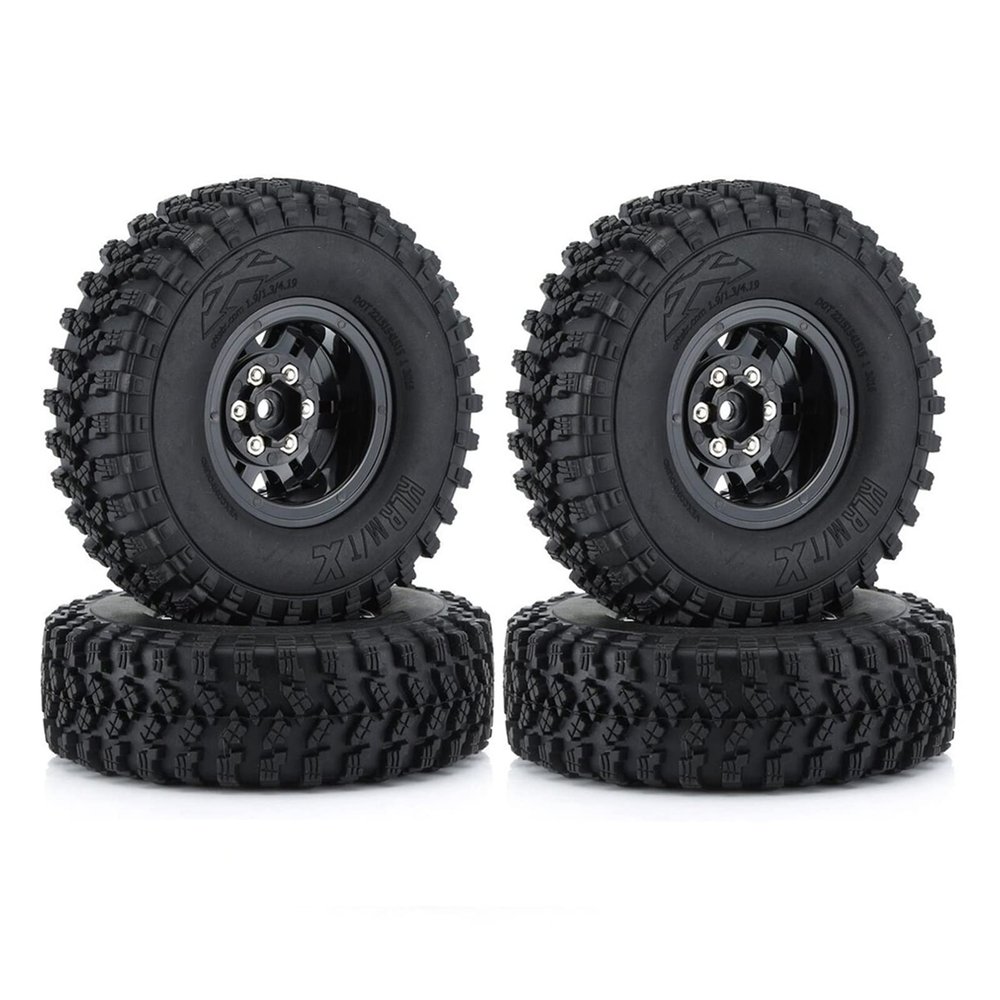 4PCS 1.9 Inch Deadlock Wheel Rim Tires Cutter Diameter 102mm Aluminum Alloy Wheel Rim 1/10 RC Crawler Car Axial for for Traxxas TRX-4 Modification Accessories (Color : B ABS Rim)