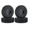 4PCS 1.9 Inch Deadlock Wheel Rim Tires Cutter Diameter 102mm Aluminum Alloy Wheel Rim 1/10 RC Crawler Car Axial for for Traxxas TRX-4 Modification Accessories (Color : B ABS Rim) view 1