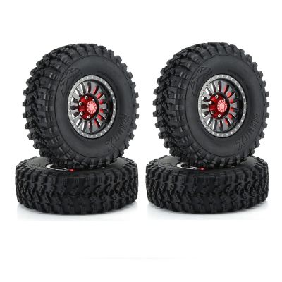 4PCS 1.9 Inch Deadlock Wheel Rim Tires Cutter Diameter 102mm Aluminum Alloy Wheel Rim 1/10 RC Crawler Car Axial for for Traxxas TRX-4 Modification Accessories (Color : A Metal Rim)