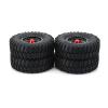 4PCS 1.9 Inch Deadlock Wheel Rim Tires Cutter Diameter 102mm Aluminum Alloy Wheel Rim 1/10 RC Crawler Car Axial for for Traxxas TRX-4 Modification Accessories (Color : A Metal Rim) view 2