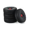 4PCS 1.9 Inch Deadlock Wheel Rim Tires Cutter Diameter 102mm Aluminum Alloy Wheel Rim 1/10 RC Crawler Car Axial for for Traxxas TRX-4 Modification Accessories (Color : A Metal Rim) view 4
