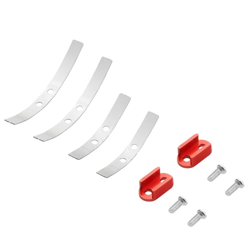 Steel Shock Absorption Leaf Springs Suspension for WPL D12 B14 B24 B16 B36 RC Truck Car Parts Modification Accessories (Color : Red)