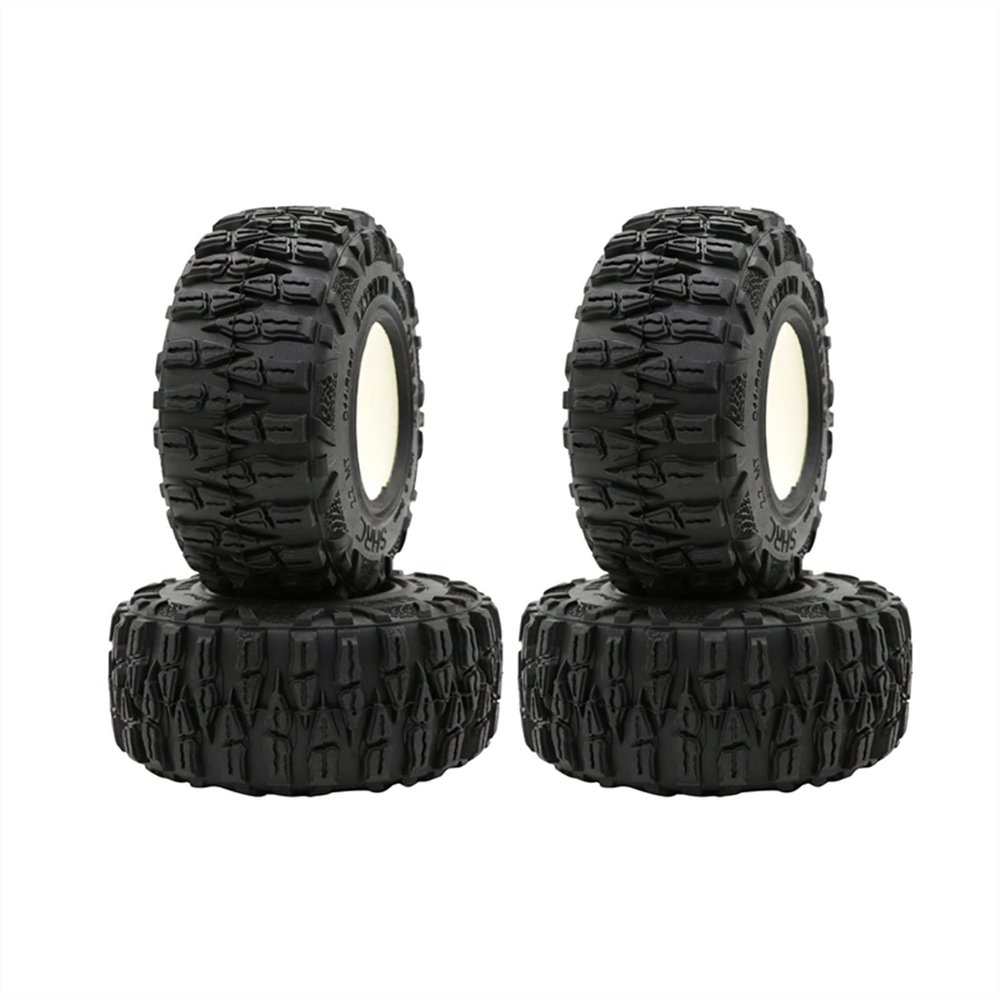 4PCS 120mm 2.2 Mud Grappler Rubber Tyre Wheel Tires for 1/10 RC Crawler Axial SCX10 90046 Wraith for Traxxas TRX4 TRX6 Modification Accessories