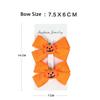 Baby Halloween Hair Bow Clip Girls Halloween Hair Clip Headwear Halloweens Hair Accessories 2 Pack WJR19 (Orange Pumpkin) view 3