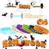 Capoda 100 Pcs Halloween Luminous Silicone Wristbands, Pumpkin Patterns Rubber Bracelets Glow in the Dark, for Kid over 6 Years Halloween Trick or Treat Party Favors Goodie Bag Stuffers Supplies view 2