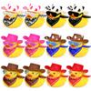 12 Sets Cowboy Ducks with Mini Hat Scarf and Sunglasses Mini Bath Duck Toys for Birthday Swimming Party Gift Favor Decorations view 1