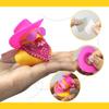12 Sets Cowboy Ducks with Mini Hat Scarf and Sunglasses Mini Bath Duck Toys for Birthday Swimming Party Gift Favor Decorations view 3