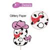 Cowgirl Happy 8th Birthday Cake Topper, Eight Cake Decor for Girl, My 8th Rodeo Western Birthday Party Decoration, Wild West Themed Party Supplies - Pink & Brown Glitter view 3