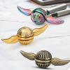 Brass Fidget Spinner Orb Anxiety Toy, Stress Relief Spin Fidgets Hand Bearing Tri Spinner for Kids Adults, Cool Ball Fingertip Gyro Spinning Top Novelty Gift for School Home Office view 4