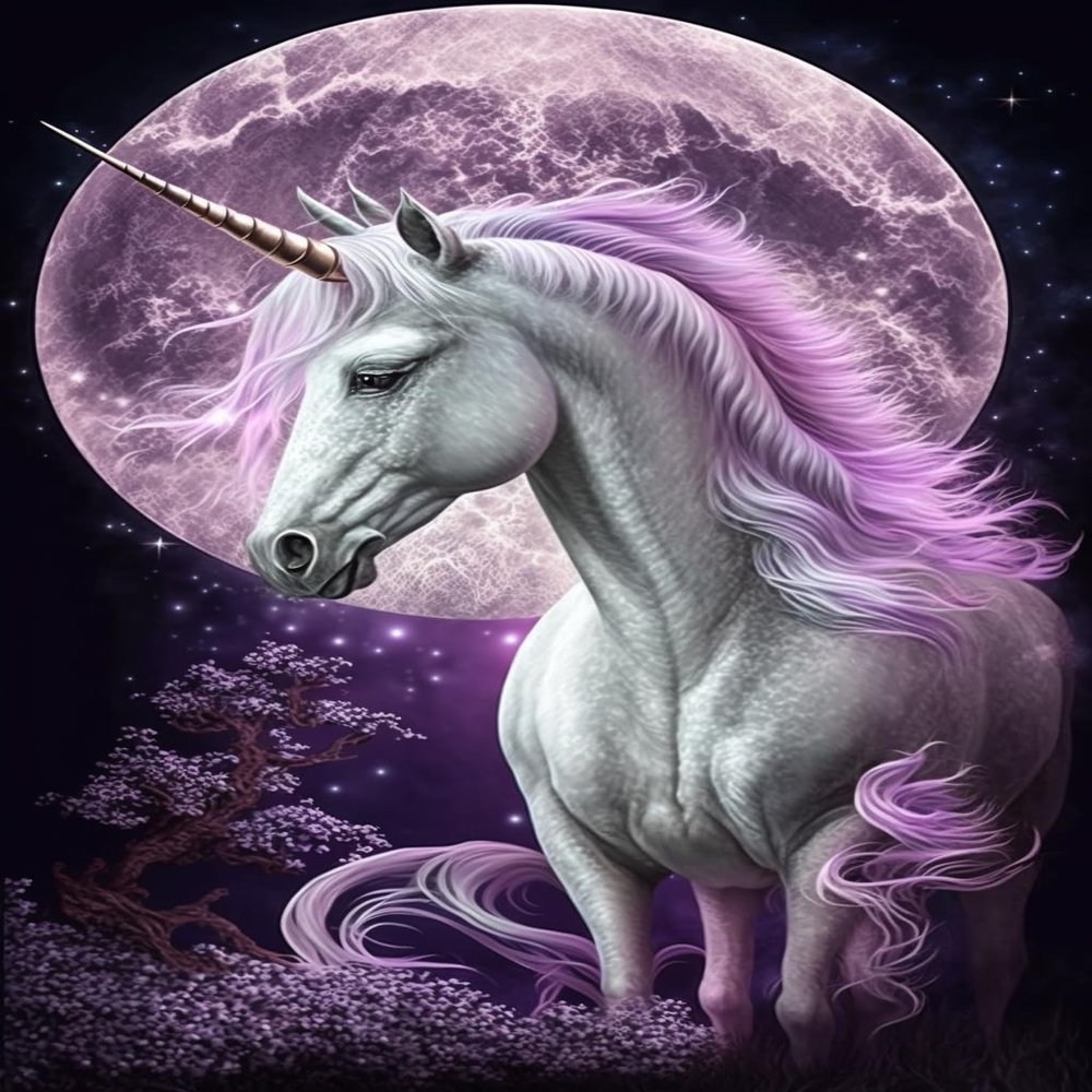 RMSGOZO Purple Unicorn Horse Jigsaw Puzzles for Adults 500 Pieces - Purple Moon & Animal Wooden Puzzles, Great Toys for Kids & Home Decor