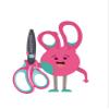 Pelikan griffix School Scissors Round, 1 Piece, Craft Scissors for Right-Handed Users for School Crafts, Children's Scissors in SweetBerry (LovelyPink) view 4