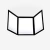 3 Way Magic Mirror,Tri Fold Mirrors for Practicing Magic Gimmick Illusions,Professional Magician Accessories,3 Sided Mirror for Cards Tricks view 1