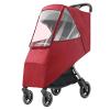 Universal Stroller Rain Cover - Windproof, Coldproof - Breathable Material, Ventilation Holes for Unrestricted Airflow (Wine Red) view 1