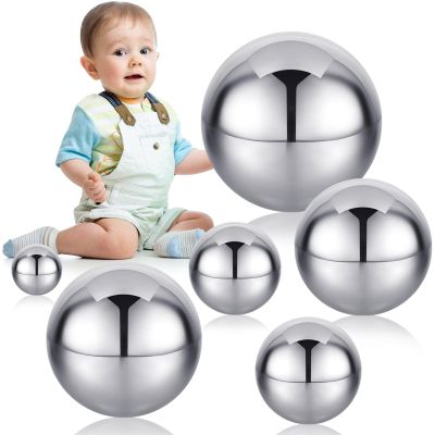Shappy 6 Pcs Sensory Reflective Balls Stainless Steel Gazing Mirror Balls for Back to School Color Image Reflection Bedroom Ornaments (1.5,2.5,3,3.9,4.7,5.9 Inch)