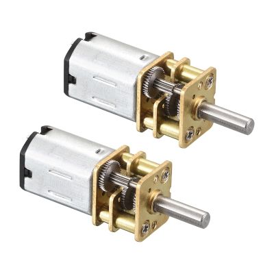 Rebower Micro Speed Reduction Gear Motor with Full Metal Gearbox [ for DIY RC Aircraft, Model Car ] - 450RPM / DC 12V / 2 Pcs