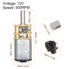Rebower Micro Speed Reduction Gear Motor with Full Metal Gearbox [ for DIY RC Aircraft, Model Car ] - 450RPM / DC 12V / 2 Pcs view 2