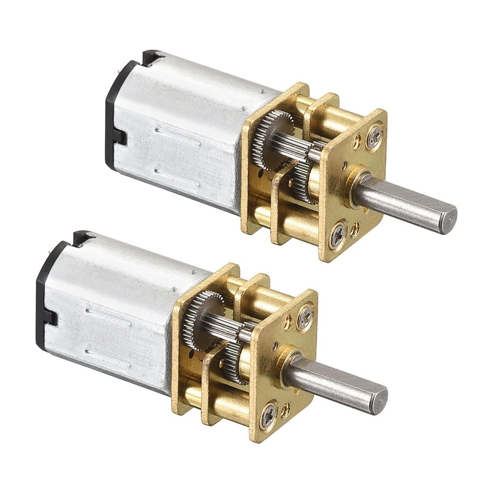 Rebower Micro Speed Reduction Gear Motor with Full Metal Gearbox [ for DIY RC Aircraft, Model Car ] - 2500RPM / DC 12V / 2 Pcs