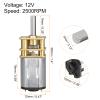 Rebower Micro Speed Reduction Gear Motor with Full Metal Gearbox [ for DIY RC Aircraft, Model Car ] - 2500RPM / DC 12V / 2 Pcs view 2