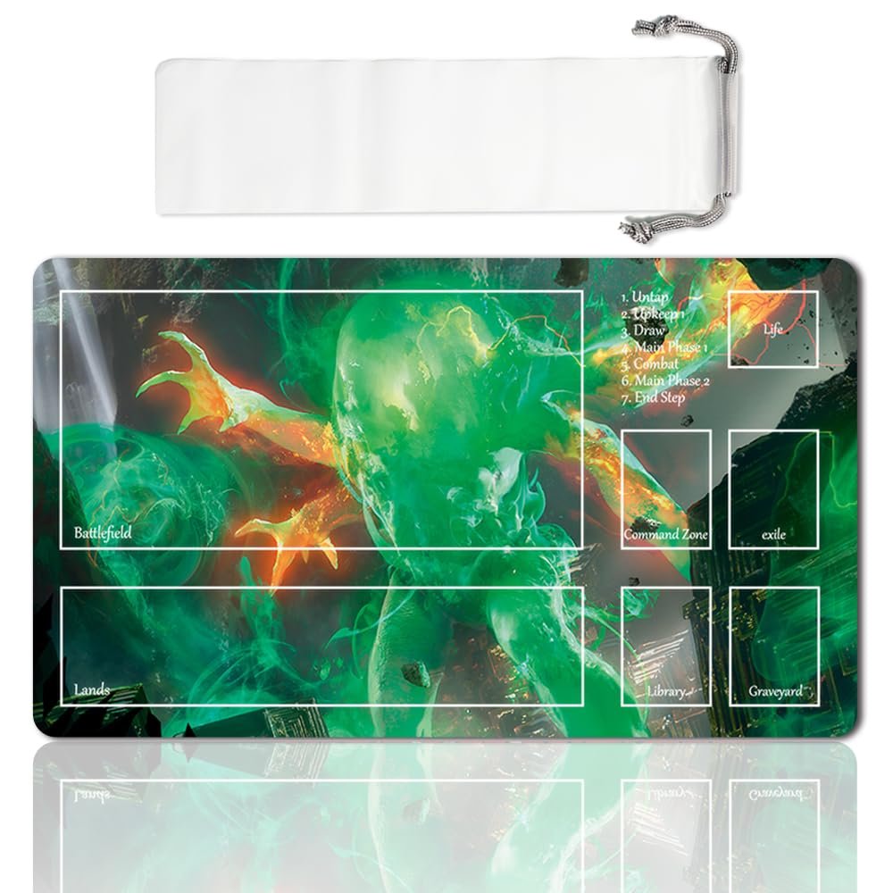Board Game MTG Playmat Games Size 60X35 cm CCG Compatible for TCG RPG CCG Play mats (OMNATH, LOCUS of Rage-Zone)
