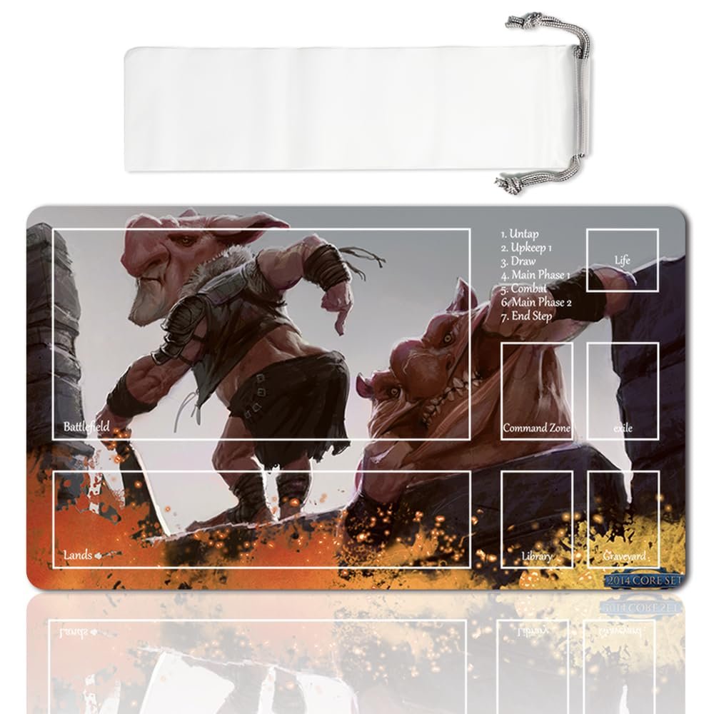 Board Game MTG Playmat Games Size 60X35 cm CCG Compatible for TCG RPG CCG Play mats (Goblin-Diplomats-Zone)