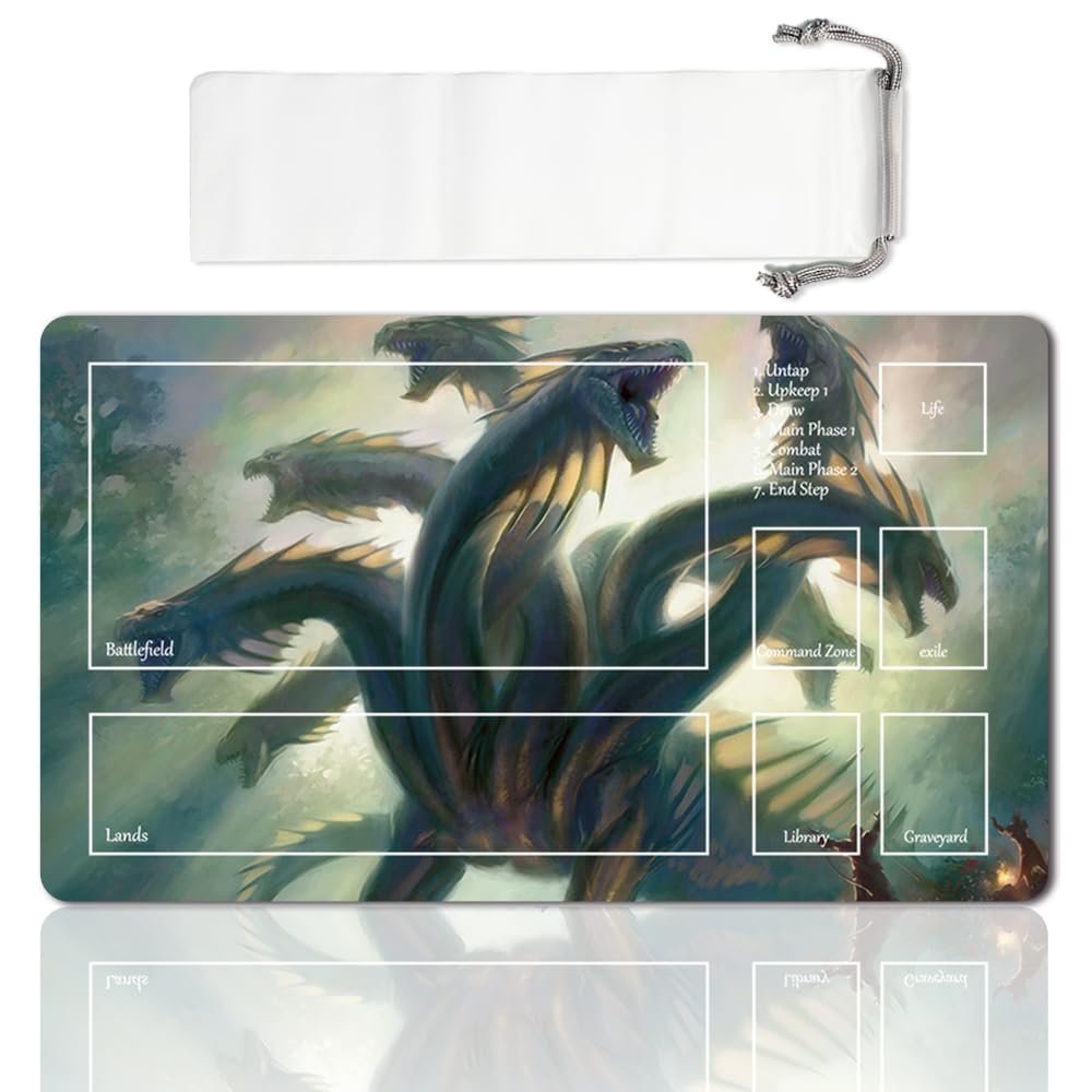 Board Game MTG Playmat Games Size 60X35 cm CCG Compatible for TCG RPG CCG Play mats (PROGENITUS(1)-Zone)