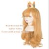 Miss U Hair Long Wavy Golden Princess Wig with Crown and Earrings Cosplay Party Wig view 2