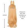 Miss U Hair Long Wavy Golden Princess Wig with Crown and Earrings Cosplay Party Wig view 3