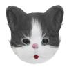 Cute Cat Mask, Novelty Full Face Cat Mask Plush Faux Fur Cat Mask Cosplay Costume Party Props for Halloween Costume Party (Gray) view 1