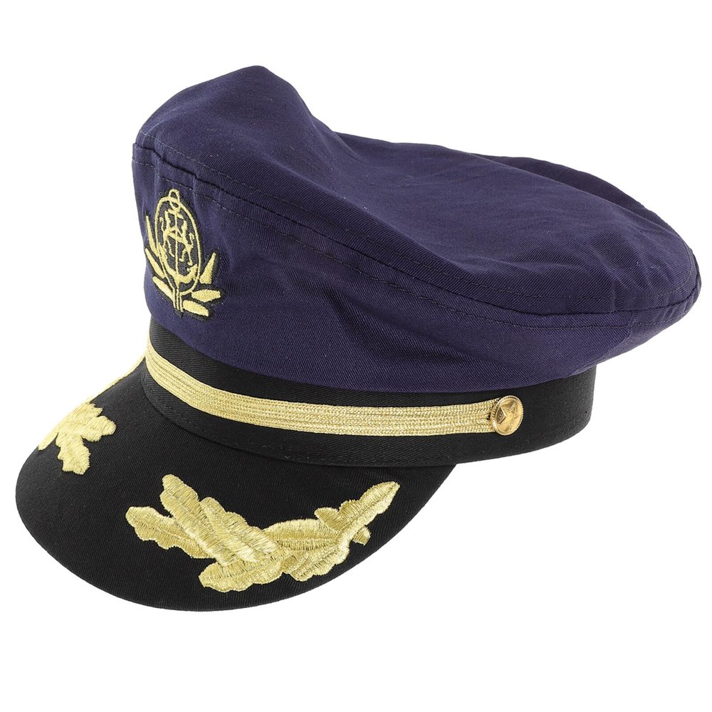 ABOOFAN Sailor Hat Yacht Captain Hat Navy Sailor Hat Captain Cosplay Cap Sailor Ship Cap Nautical Party Hat Sailor Dress Up Hat for Halloween Party Costume Captain Hat