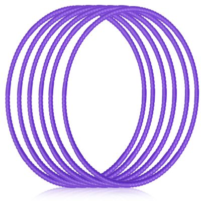Shappy 6 Pcs Exercise Hoop Detachable Adjustable Plastic Toy Playground Toys Colored Hoop Circles for Teens Games Gymnastics Dog Agility Equipment Party Decor(23 Inch,Purple)