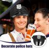 Beaupretty Police Hat Officer Cap Women Police Hat PU Leather Captain Officer Costume Accessories for Halloween Christmas Cosplay view 4