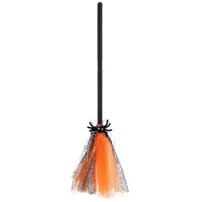 Halloween Witch Broom Lightweight Wizard Broomstick Prop Kids Cosplay Party Decoration Accessory