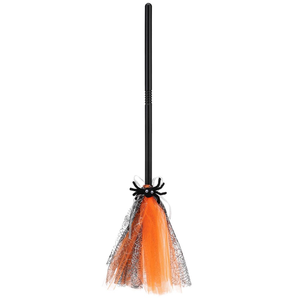Halloween Witch Broom Lightweight Wizard Broomstick Prop Kids Cosplay Party Decoration Accessory