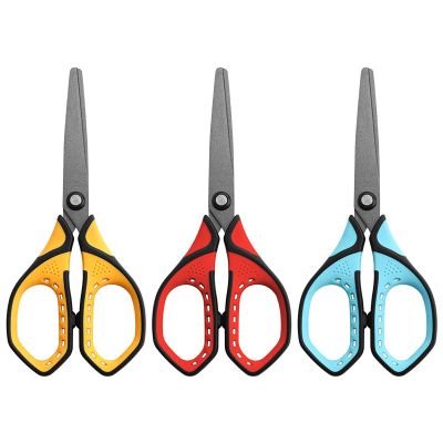 Teflon anti-stick office scissors anti-slip art student stationery anti-stick household scissors Yellow