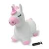 JAMARA Jumping Unicorn with Plush Cover and Pump  Animal Ears Support the Child, Durable and Durable, Easy Care, Washable, Jumping Ball, White view 1