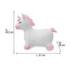 JAMARA Jumping Unicorn with Plush Cover and Pump  Animal Ears Support the Child, Durable and Durable, Easy Care, Washable, Jumping Ball, White view 3