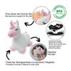 JAMARA Jumping Unicorn with Plush Cover and Pump  Animal Ears Support the Child, Durable and Durable, Easy Care, Washable, Jumping Ball, White view 4
