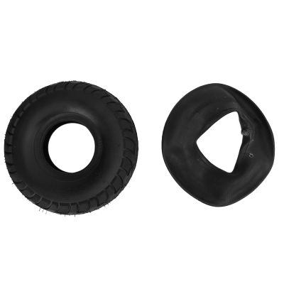 10 Inch 4.10 3.504 Inner Tube Tire With Bent Valve 4.10/3.504 Rubber Inner Outer Tyre Pneumatic Tire Replacement, 4.10/3.50 4 Tire, 0