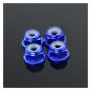 4pcs CNC Aluminum Flange Nylon Lock Nut M4 Multicolor for 1/10 1/14 RC Car Truck Crawler Drift TRX4 SCX10 Scania Universal Part (Color : Sliver 4pcs) view 4
