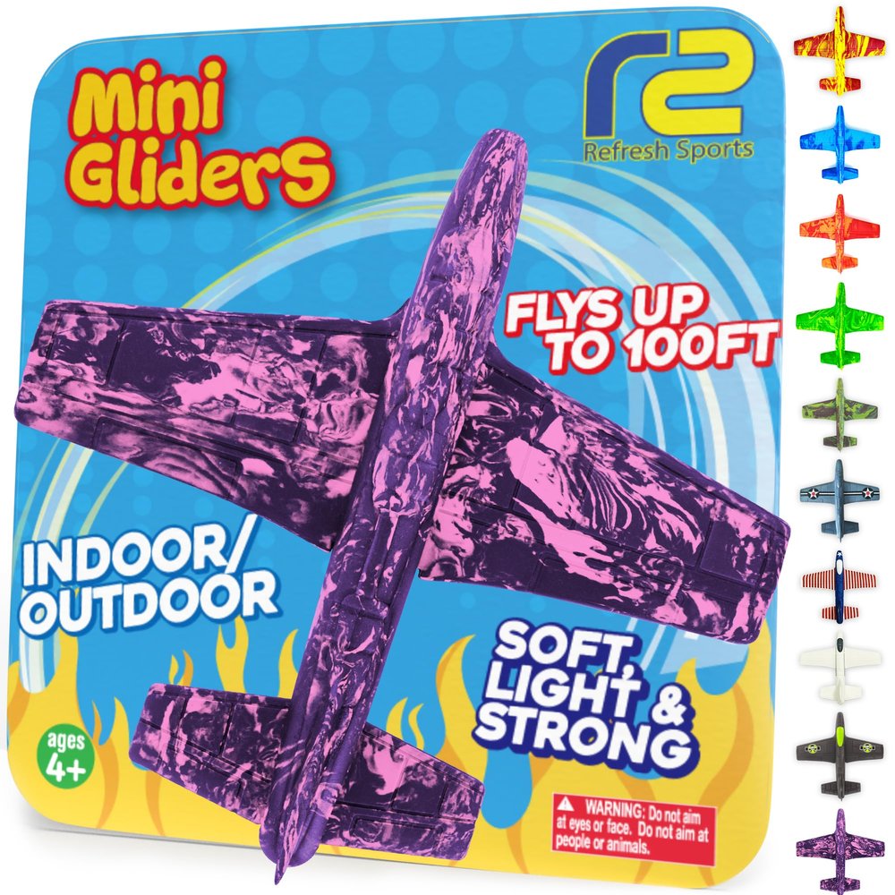 Foam Airplanes for Kids - Best Girl Toys Age 4 & Up - Engaging Toy for 7 Year Old Girl Birthday Gifts - Easter Stuffers for Girls All Ages - Fun Sports Toy & Party Favors & Outdoor Toys Age 6-8+