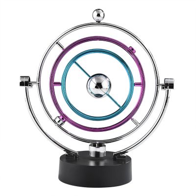 TOPINCN Balance Pendulum, Perpetual Motion Craft Celestial Body Movement Orbital Electric Wiggler, Revolving Art Balance Balls Office Desk Ornament
